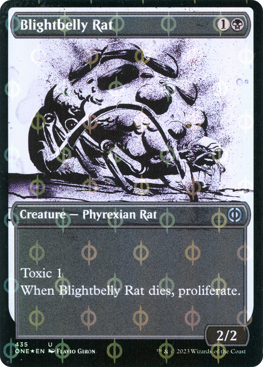 Blightbelly Rat (ONE-435) - Phyrexia: All Will Be One: (Showcase) Foil - Premium MTG Single from Wizards of the Coast - Just $0.08! Shop now at Game Crave Tournament Store