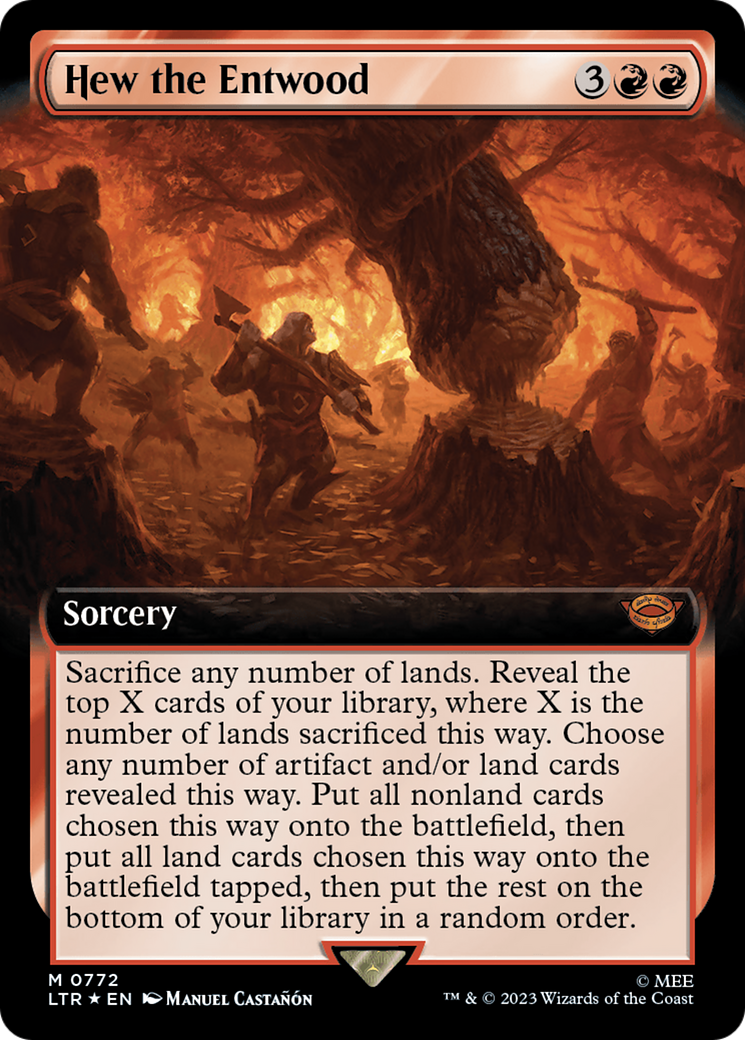 Hew the Entwood (LTR-772) - The Lord of the Rings: Tales of Middle-earth: (Extended Art) Foil - Premium MTG Single from Wizards of the Coast - Just $0.17! Shop now at Game Crave Tournament Store