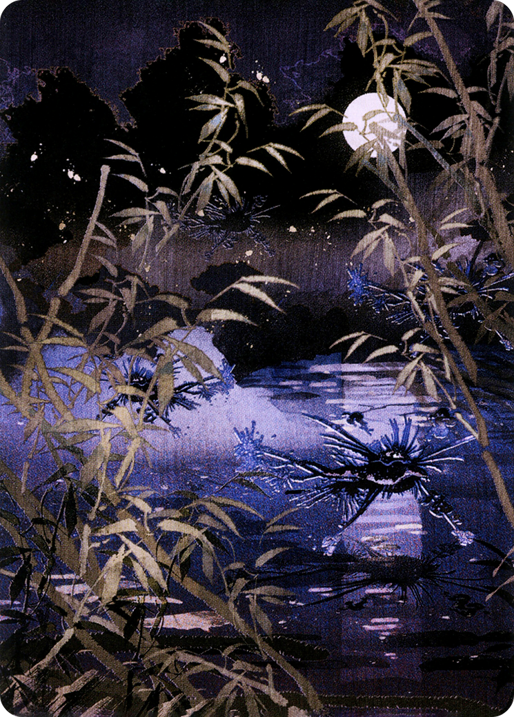 Swamp // Swamp (ANEO-081) - Neon Dynasty Art Series (Borderless) Foil - Premium MTG Single from Wizards of the Coast - Just $0! Shop now at Game Crave Tournament Store