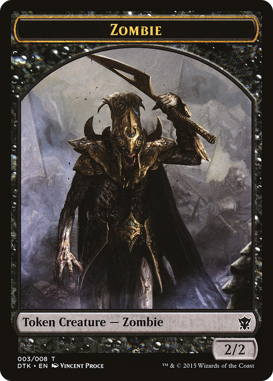 Zombie (TDTK-003) - Dragons of Tarkir Tokens - Premium MTG Single from Wizards of the Coast - Just $0.08! Shop now at Game Crave Tournament Store