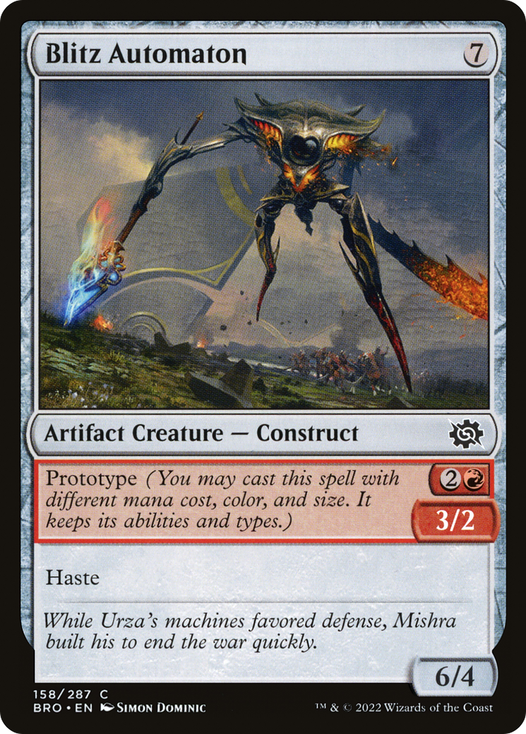Blitz Automaton (BRO-158) - The Brothers' War Foil - Premium MTG Single from Wizards of the Coast - Just $0.08! Shop now at Game Crave Tournament Store