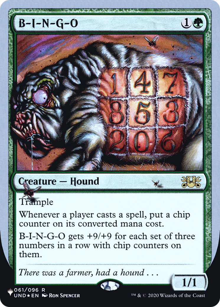 B-I-N-G-O (UPLIST-034) - The List (Unfinity Foil Edition) Foil - Premium MTG Single from Wizards of the Coast - Just $0.08! Shop now at Game Crave Tournament Store