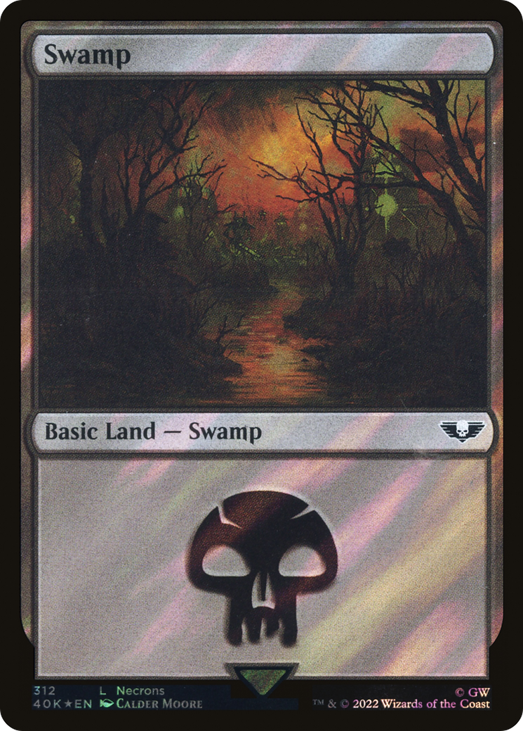 Swamp (40K-312★) - Warhammer 40,000 Commander Foil - Premium MTG Single from Wizards of the Coast - Just $0.25! Shop now at Game Crave Tournament Store