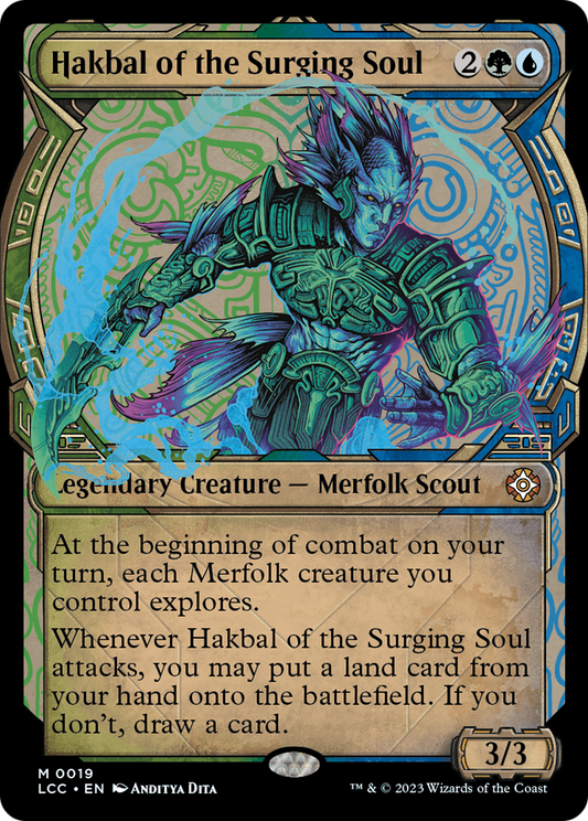 Hakbal of the Surging Soul (LCC-019) - The Lost Caverns of Ixalan Commander: (Showcase) Foil - Premium MTG Single from Wizards of the Coast - Just $1.21! Shop now at Game Crave Tournament Store