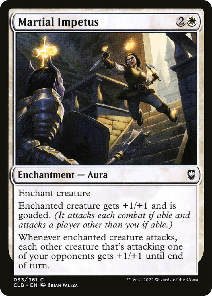 Martial Impetus (CLB-033) - Commander Legends: Battle for Baldur's Gate - Premium MTG Single from Wizards of the Coast - Just $0.08! Shop now at Game Crave Tournament Store