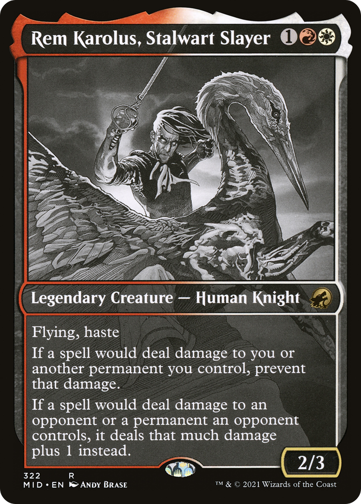 Rem Karolus, Stalwart Slayer (MID-322) - Innistrad: Midnight Hunt: (Showcase) Foil - Premium MTG Single from Wizards of the Coast - Just $0.25! Shop now at Game Crave Tournament Store