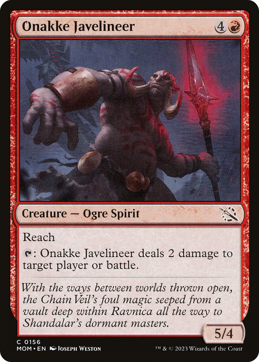 Onakke Javelineer (MOM-156) - March of the Machine - Premium MTG Single from Wizards of the Coast - Just $0.08! Shop now at Game Crave Tournament Store