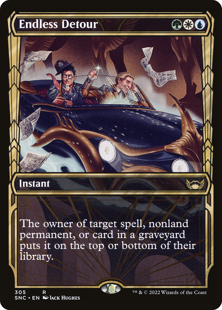 Endless Detour (SNC-305) - Streets of New Capenna: (Showcase) Foil - Premium MTG Single from Wizards of the Coast - Just $0.08! Shop now at Game Crave Tournament Store