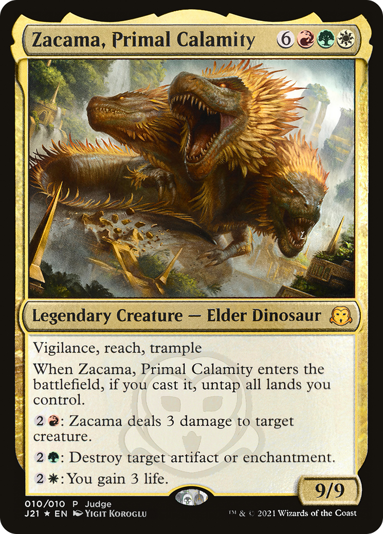 Zacama, Primal Calamity (PJ21-010) - Judge Gift Cards 2021 Foil - Premium MTG Single from Wizards of the Coast - Just $10.17! Shop now at Game Crave Tournament Store