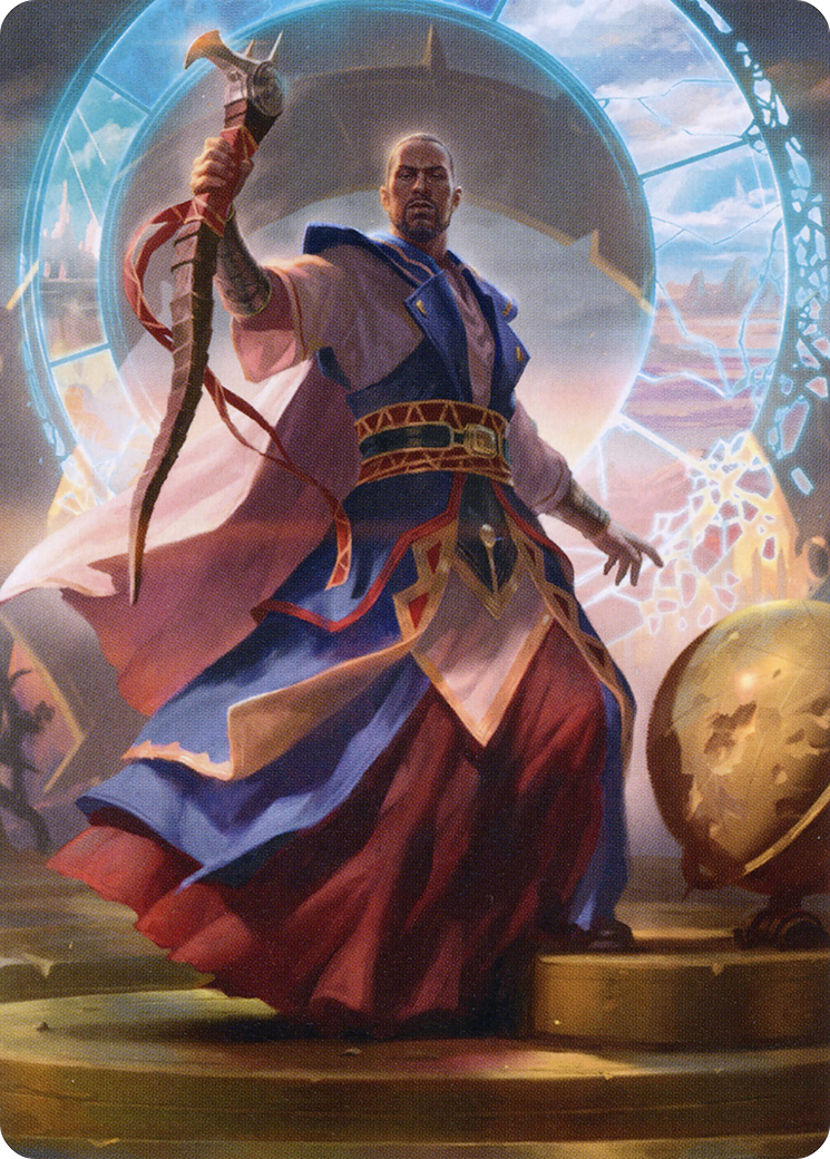 Teferi, Who Slows the Sunset // Teferi, Who Slows the Sunset (AMID-010) - Midnight Hunt Art Series (Borderless) - Premium MTG Single from Wizards of the Coast - Just $0! Shop now at Game Crave Tournament Store