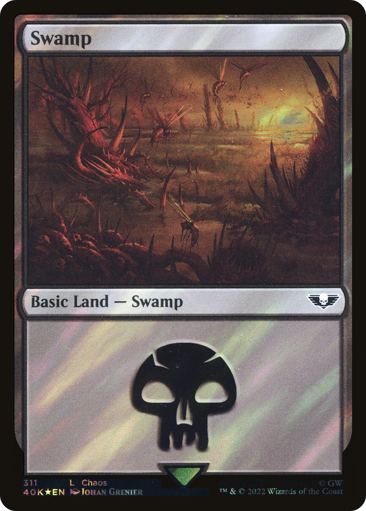 Swamp (40K-311★) - Warhammer 40,000 Commander Foil - Premium MTG Single from Wizards of the Coast - Just $0.25! Shop now at Game Crave Tournament Store