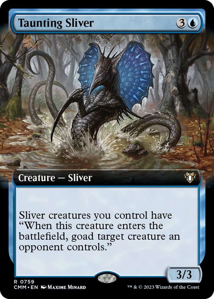 Taunting Sliver (CMM-759) - Commander Masters: (Extended Art) - Premium MTG Single from Wizards of the Coast - Just $0.25! Shop now at Game Crave Tournament Store