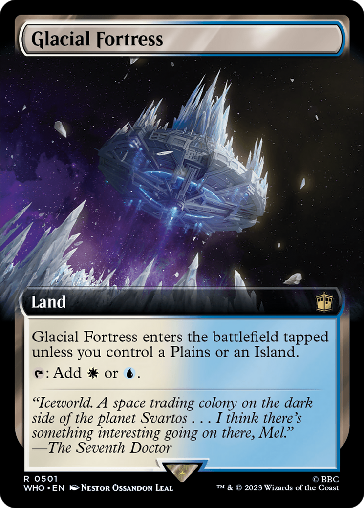 Glacial Fortress (WHO-501) - Doctor Who: (Extended Art) - Premium MTG Single from Wizards of the Coast - Just $0.75! Shop now at Game Crave Tournament Store