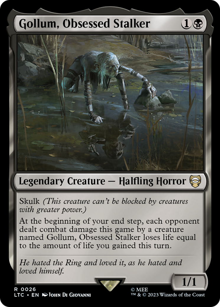 Gollum, Obsessed Stalker (LTC-026) - Tales of Middle-earth Commander - Premium MTG Single from Wizards of the Coast - Just $0.08! Shop now at Game Crave Tournament Store