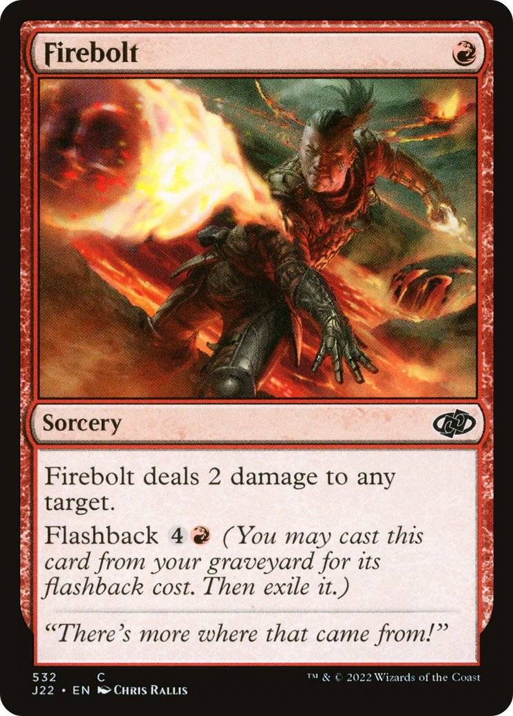 Firebolt (J22-532) - Jumpstart 2022 - Premium MTG Single from Wizards of the Coast - Just $0.08! Shop now at Game Crave Tournament Store