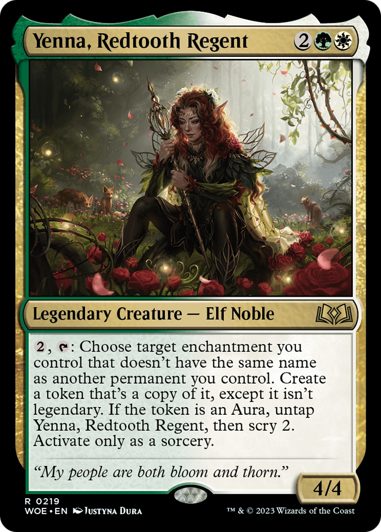 Yenna, Redtooth Regent (WOE-219) - Wilds of Eldraine - Premium MTG Single from Wizards of the Coast - Just $0.14! Shop now at Game Crave Tournament Store