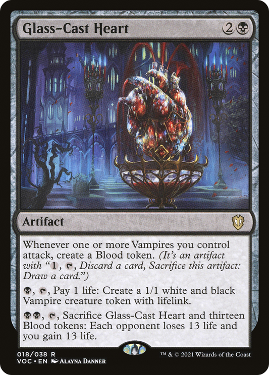 Glass-Cast Heart (VOC-018) - Crimson Vow Commander - Premium MTG Single from Wizards of the Coast - Just $0.10! Shop now at Game Crave Tournament Store