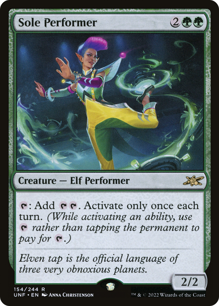 Sole Performer (UNF-154) - Unfinity - Premium MTG Single from Wizards of the Coast - Just $0.25! Shop now at Game Crave Tournament Store