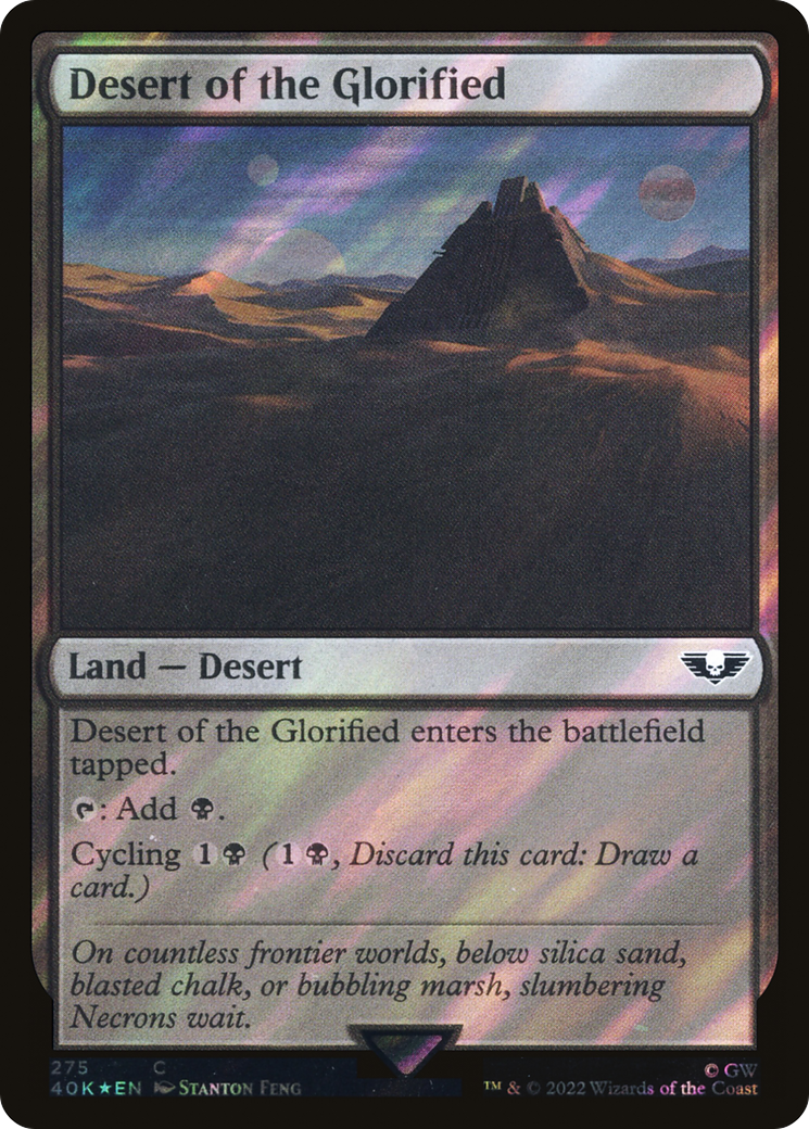 Desert of the Glorified (40K-275★) - Warhammer 40,000 Commander Foil - Premium MTG Single from Wizards of the Coast - Just $0.10! Shop now at Game Crave Tournament Store