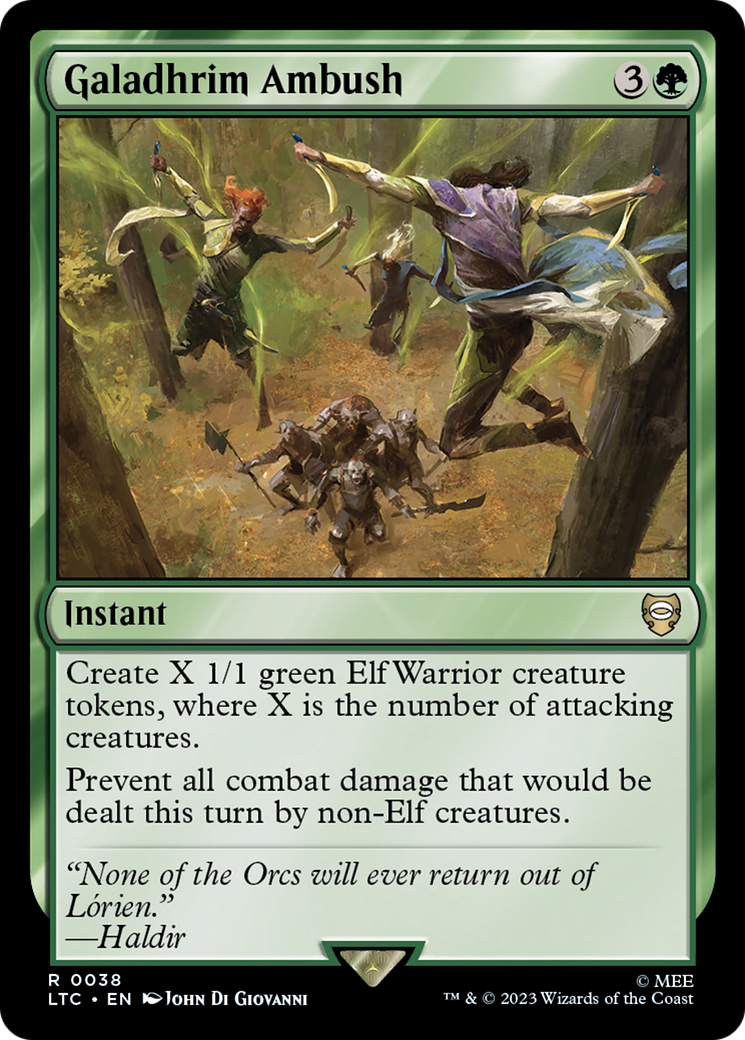 Galadhrim Ambush (LTC-038) - Tales of Middle-earth Commander - Premium MTG Single from Wizards of the Coast - Just $0.18! Shop now at Game Crave Tournament Store
