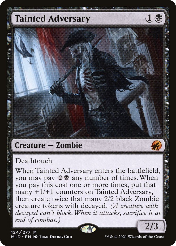 Tainted Adversary (MID-124) - Innistrad: Midnight Hunt - Premium MTG Single from Wizards of the Coast - Just $0.45! Shop now at Game Crave Tournament Store