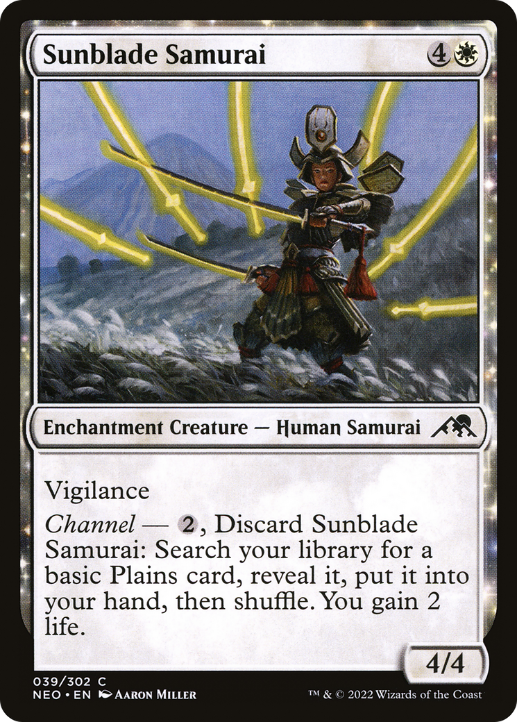 Sunblade Samurai (NEO-039) - Kamigawa: Neon Dynasty - Premium MTG Single from Wizards of the Coast - Just $0.08! Shop now at Game Crave Tournament Store