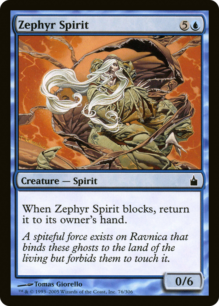 Zephyr Spirit (RAV-076) - Ravnica: City of Guilds Foil - Premium MTG Single from Wizards of the Coast - Just $0.08! Shop now at Game Crave Tournament Store