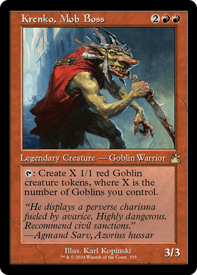 Krenko, Mob Boss (RVR-335) - Ravnica Remastered - Premium MTG Single from Wizards of the Coast - Just $0.50! Shop now at Game Crave Tournament Store