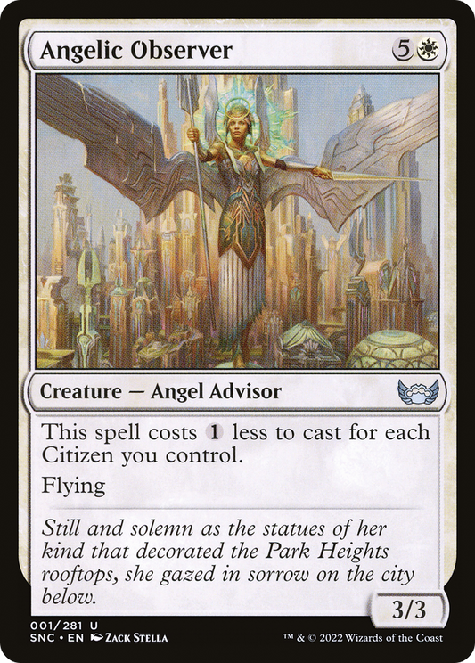 Angelic Observer (SNC-001) - Streets of New Capenna - Premium MTG Single from Wizards of the Coast - Just $0.08! Shop now at Game Crave Tournament Store