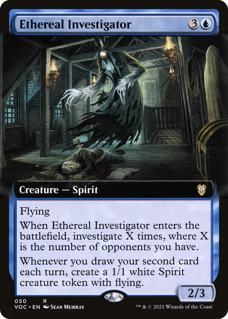 Ethereal Investigator (VOC-050) - Crimson Vow Commander: (Extended Art) - Premium MTG Single from Wizards of the Coast - Just $0.36! Shop now at Game Crave Tournament Store
