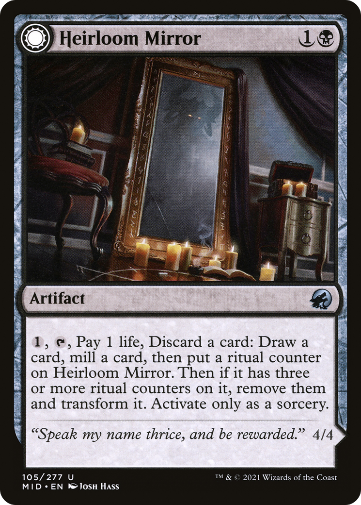 Heirloom Mirror // Inherited Fiend (MID-105) - Innistrad: Midnight Hunt: (Double Faced Transform) - Premium MTG Single from Wizards of the Coast - Just $0.08! Shop now at Game Crave Tournament Store