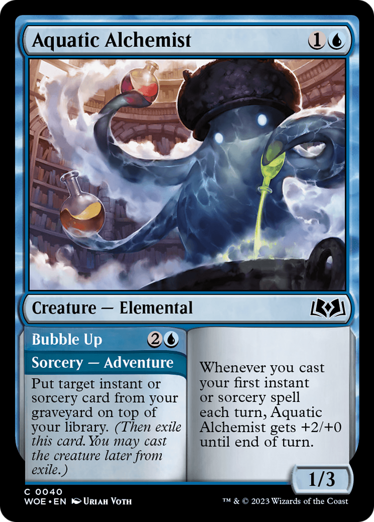 Aquatic Alchemist // Bubble Up (WOE-040) - Wilds of Eldraine - Premium MTG Single from Wizards of the Coast - Just $0.08! Shop now at Game Crave Tournament Store