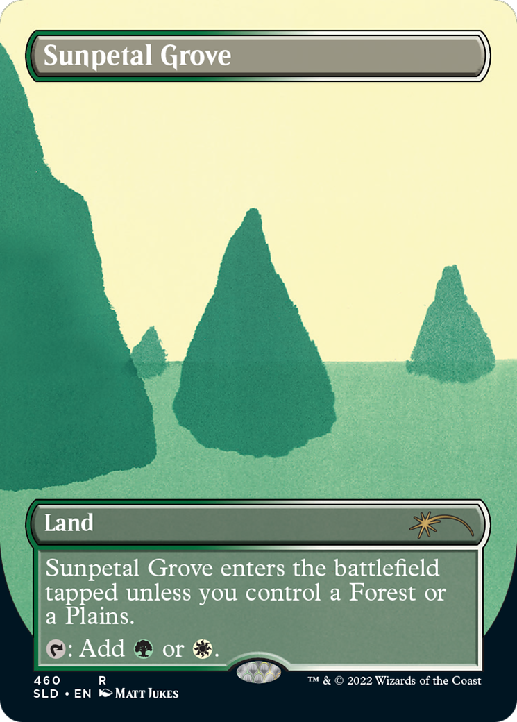 Sunpetal Grove (SLD-460) - Secret Lair Drop (Borderless) - Premium MTG Single from Wizards of the Coast - Just $2.14! Shop now at Game Crave Tournament Store