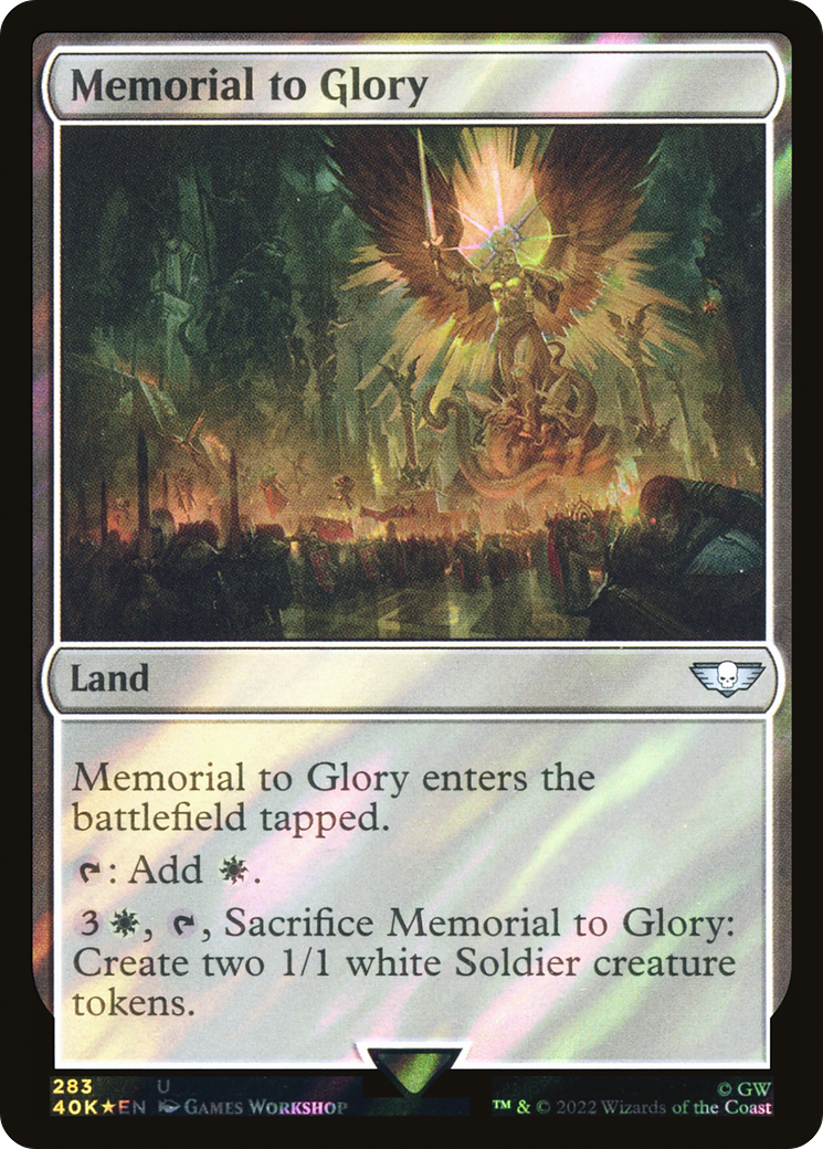 Memorial to Glory (40K-283★) - Warhammer 40,000 Commander Foil - Premium MTG Single from Wizards of the Coast - Just $0.08! Shop now at Game Crave Tournament Store
