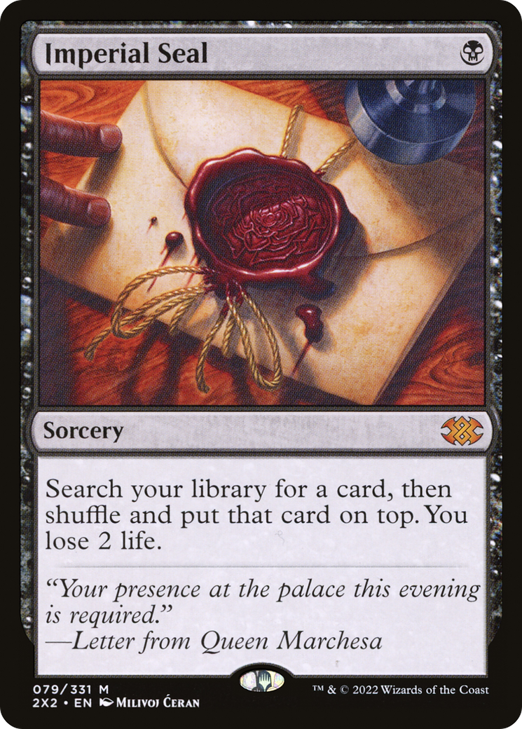 Imperial Seal (2X2-079) - Double Masters 2022 - Premium MTG Single from Wizards of the Coast - Just $27.26! Shop now at Game Crave Tournament Store