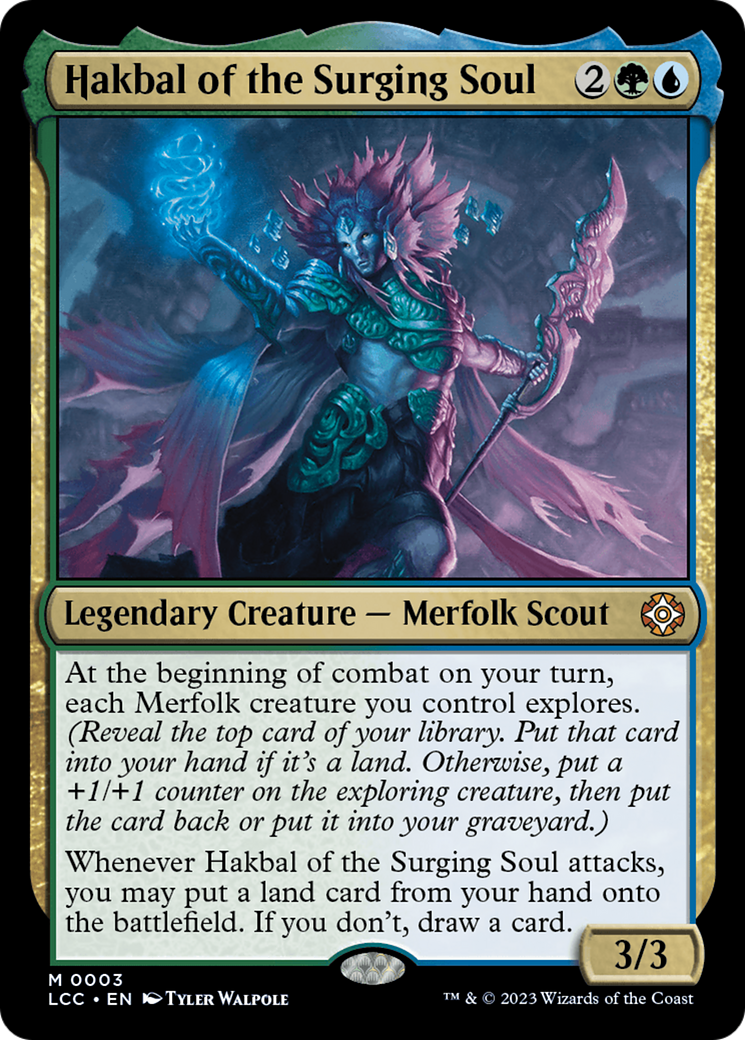 Hakbal of the Surging Soul (LCC-003) - The Lost Caverns of Ixalan Commander - Premium MTG Single from Wizards of the Coast - Just $0.08! Shop now at Game Crave Tournament Store