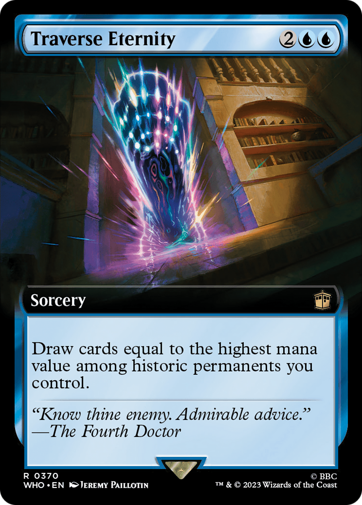 Traverse Eternity (WHO-370) - Doctor Who: (Extended Art) - Premium MTG Single from Wizards of the Coast - Just $0.09! Shop now at Game Crave Tournament Store