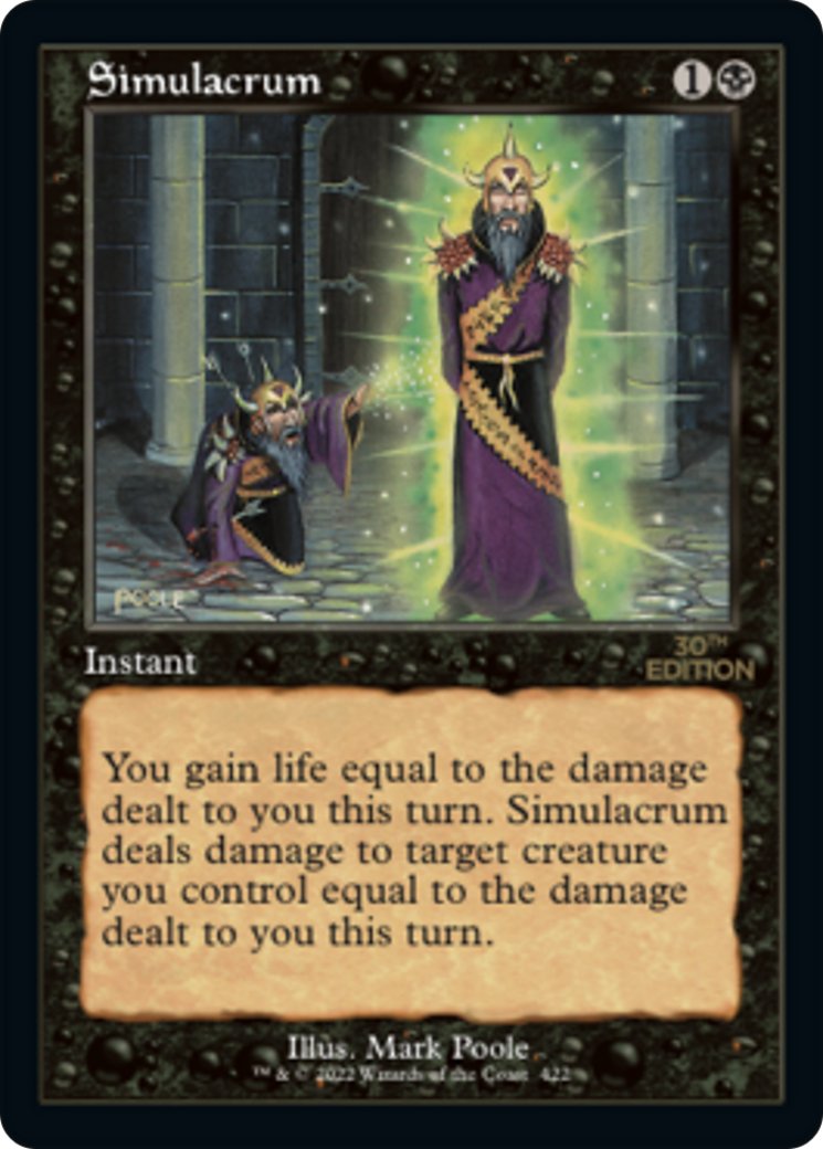 Simulacrum (30A-422) - 30th Anniversary Edition - Premium MTG Single from Wizards of the Coast - Just $0.08! Shop now at Game Crave Tournament Store