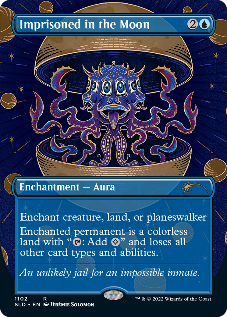 Imprisoned in the Moon (SLD-1102) - Secret Lair Drop (Borderless) Foil - Premium MTG Single from Wizards of the Coast - Just $2.80! Shop now at Game Crave Tournament Store