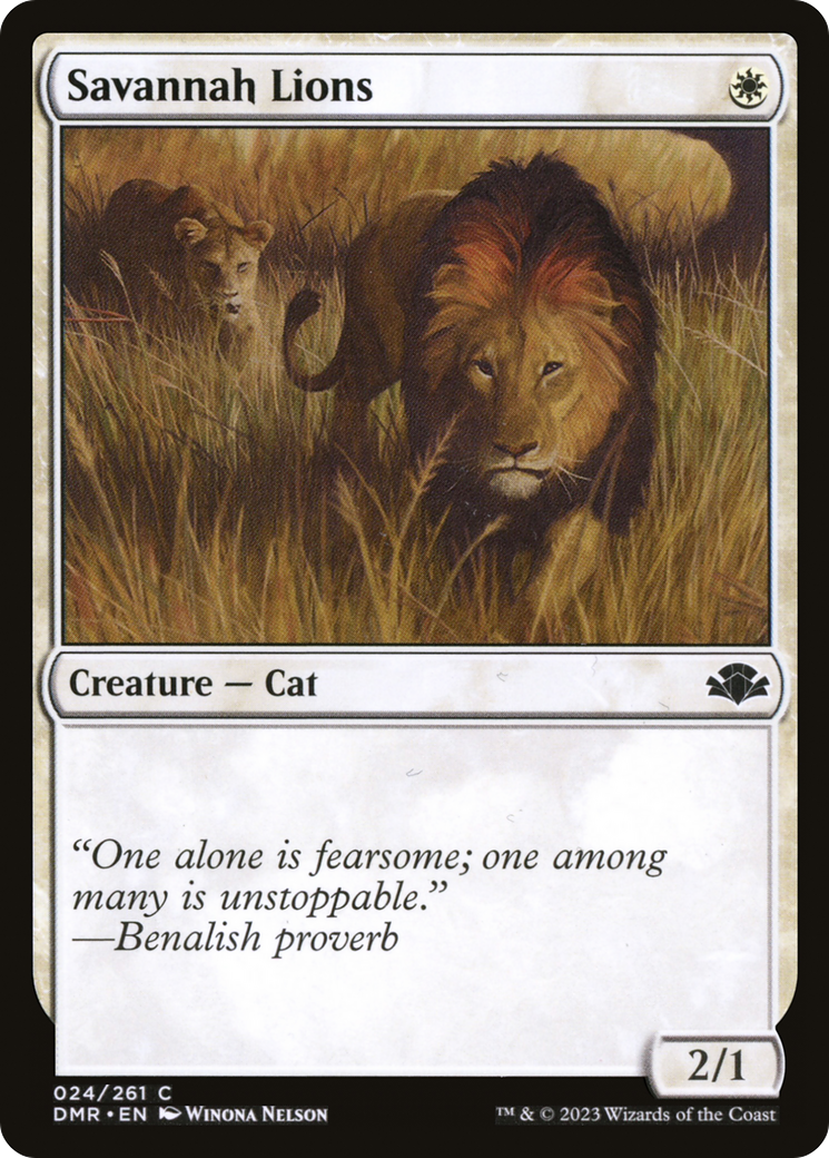 Savannah Lions (DMR-024) - Dominaria Remastered Foil - Premium MTG Single from Wizards of the Coast - Just $0.08! Shop now at Game Crave Tournament Store