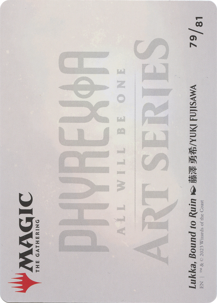Lukka, Bound to Ruin // Lukka, Bound to Ruin (AONE-079) - Phyrexia: All Will Be One Art Series (Borderless) Foil - Premium MTG Single from Wizards of the Coast - Just $0! Shop now at Game Crave Tournament Store