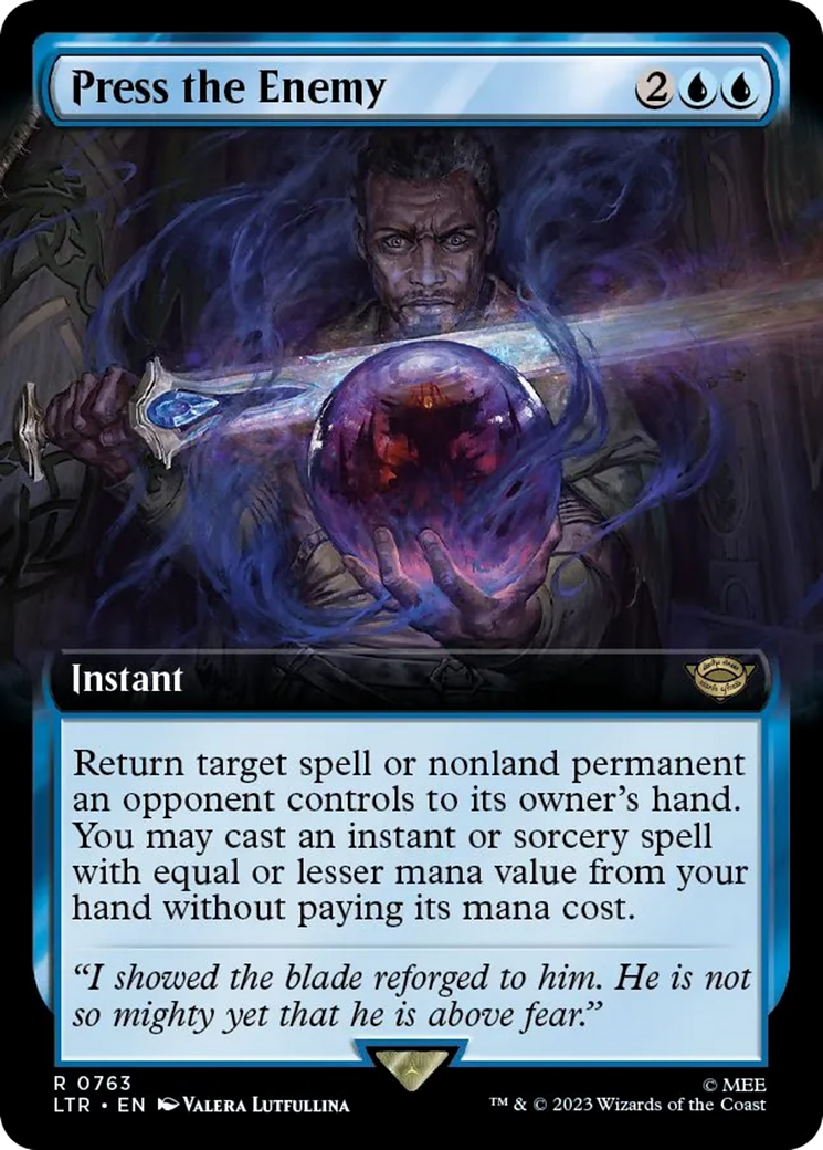 Press the Enemy (LTR-763) - The Lord of the Rings: Tales of Middle-earth: (Extended Art) Foil - Premium MTG Single from Wizards of the Coast - Just $0.16! Shop now at Game Crave Tournament Store