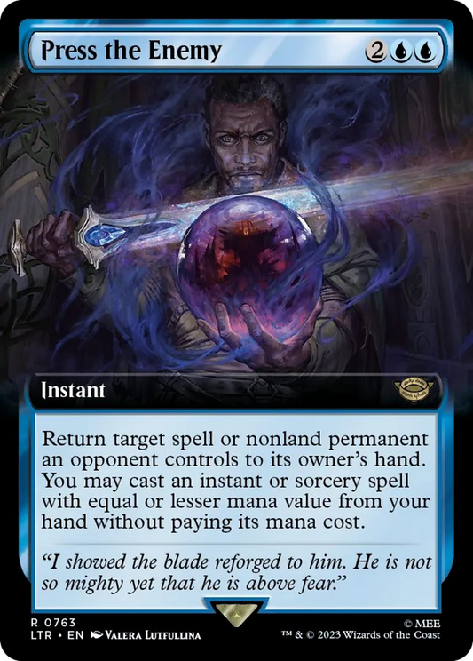Press the Enemy (LTR-763) - The Lord of the Rings: Tales of Middle-earth: (Extended Art) Foil - Premium MTG Single from Wizards of the Coast - Just $0.16! Shop now at Game Crave Tournament Store