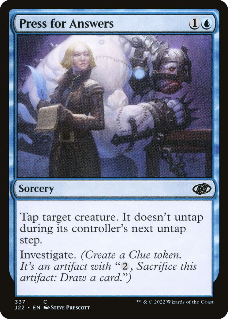 Press for Answers (J22-337) - Jumpstart 2022 - Premium MTG Single from Wizards of the Coast - Just $0.08! Shop now at Game Crave Tournament Store