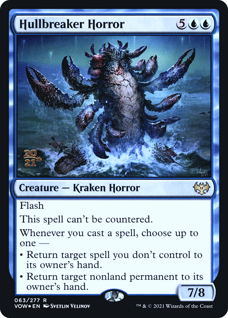 Hullbreaker Horror (PVOW-63S) - Innistrad: Crimson Vow Promos Foil - Premium MTG Single from Wizards of the Coast - Just $2.06! Shop now at Game Crave Tournament Store