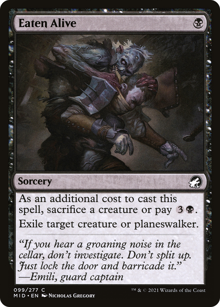 Eaten Alive (MID-099) - Innistrad: Midnight Hunt - Premium MTG Single from Wizards of the Coast - Just $0.08! Shop now at Game Crave Tournament Store