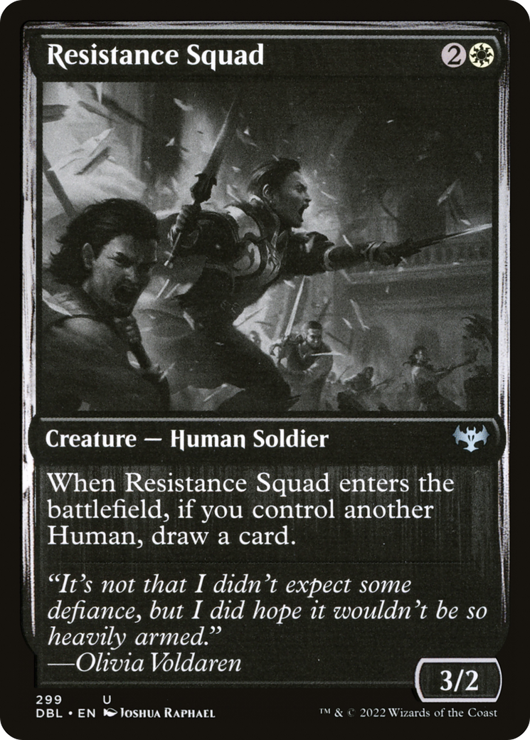 Resistance Squad (DBL-299) - Innistrad: Double Feature Foil - Premium MTG Single from Wizards of the Coast - Just $0.17! Shop now at Game Crave Tournament Store