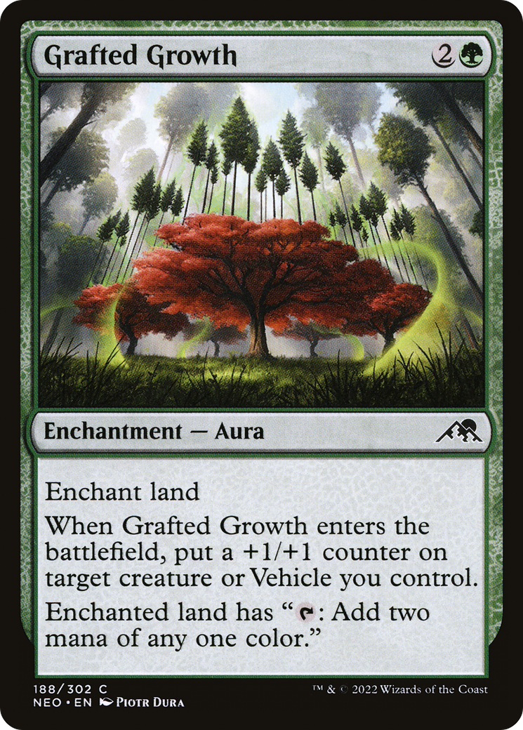 Grafted Growth (NEO-188) - Kamigawa: Neon Dynasty - Premium MTG Single from Wizards of the Coast - Just $0.08! Shop now at Game Crave Tournament Store