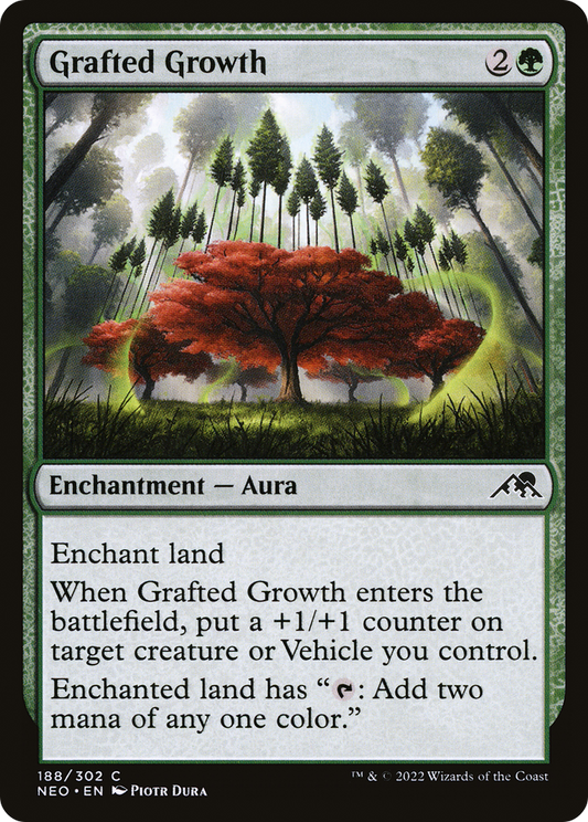 Grafted Growth (NEO-188) - Kamigawa: Neon Dynasty Foil - Premium MTG Single from Wizards of the Coast - Just $0.08! Shop now at Game Crave Tournament Store