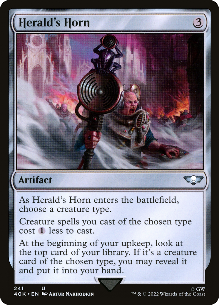 Herald's Horn (40K-241) - Warhammer 40,000 Commander - Premium MTG Single from Wizards of the Coast - Just $1.12! Shop now at Game Crave Tournament Store